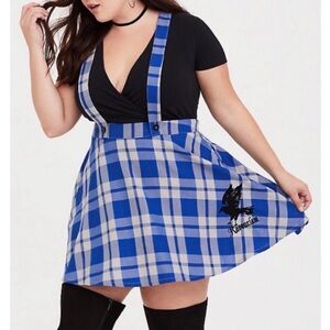 Torrid Harry Potter Ravenclaw Plaid Suspender Skirt